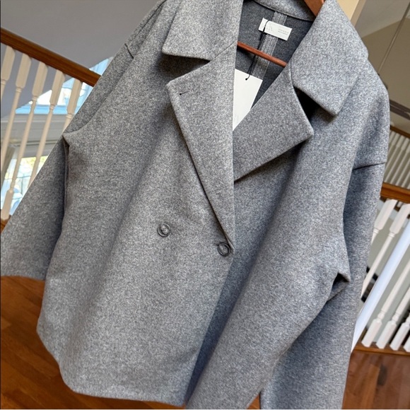 ZARA soft double breasted short coat - Picture 3 of 5